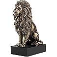 Veronese Design 8 7/8 Inch Lion Sitting On Plith Sculpture Collectible Figurine