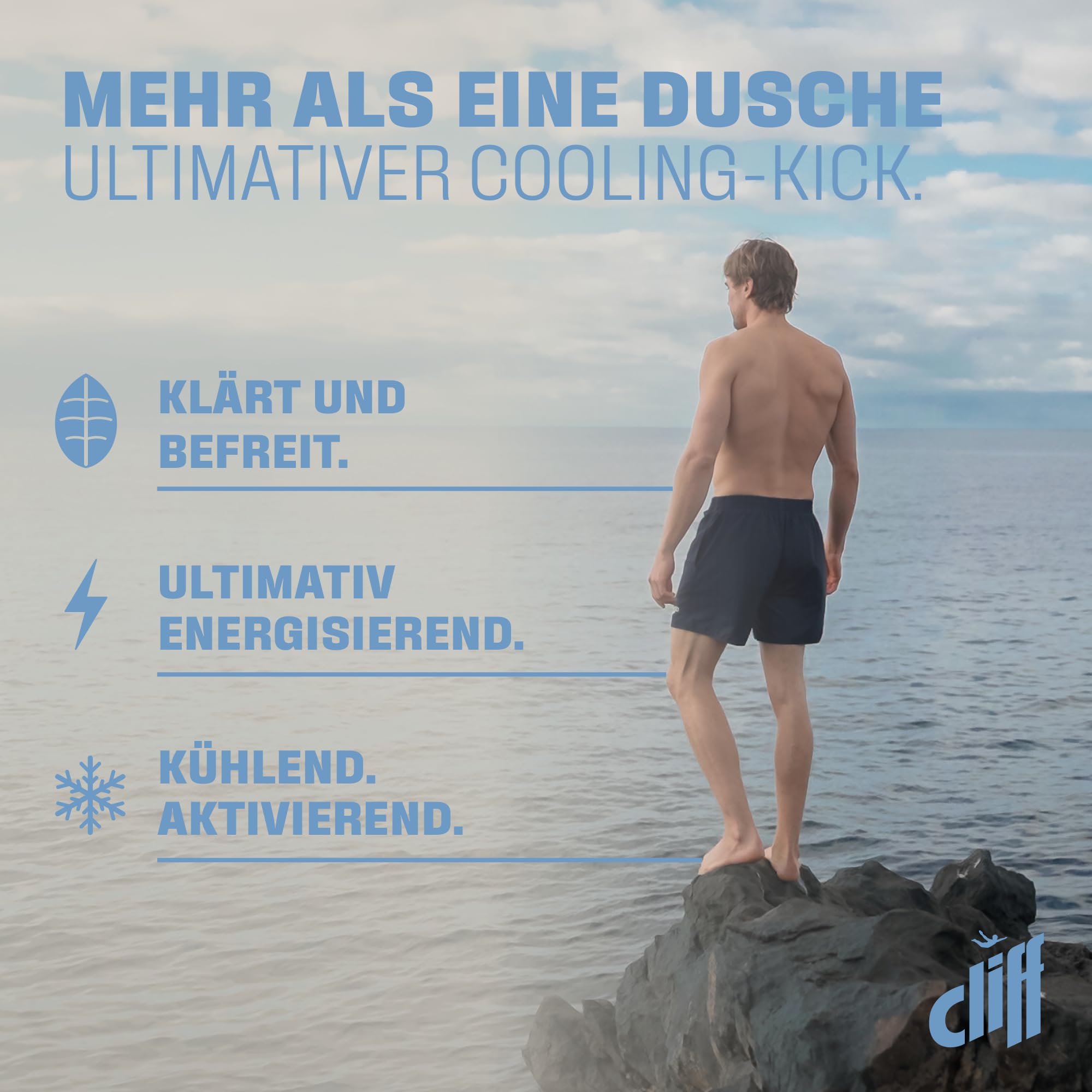 Cliff Duschgel Artic – Cool Down Shower Gel für Herren mit Menthol & Blue Eucalyptus – für Männer Xtreme Cooling 250ml 3
