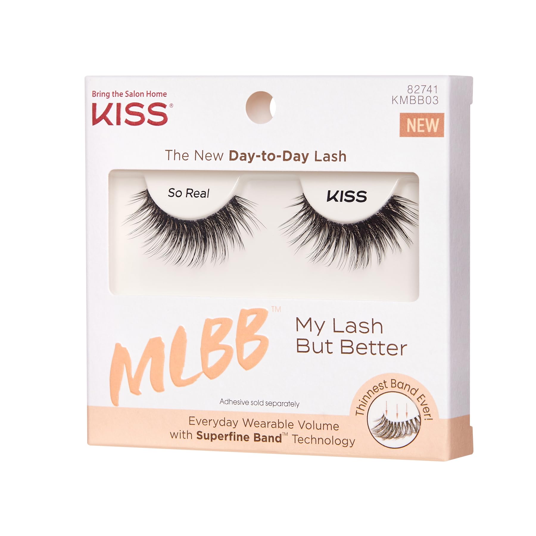 KISS My Lash But Better, False Eyelashes, 'So Real', 12mm, Includes 1 Pair Of Lash, Easy to Apply, Reusable Lash Clusters