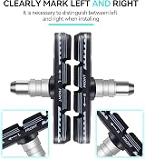 AGPTEK 4 Pairs 70mm V Brake Pads with Hex Nuts Spacers for Road MTB view 4