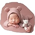 Zeroest Newborn Photography Outfit Baby Photoshoot Props Prince Infant Photo Prop Bear Outfits New Born Boy Hat Clothes Set