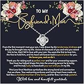 Gift to My Boyfriend's Mom Necklace Perfect Boyfriends Husbands Gifts Birthday Mothers Day for Boyfriends Mom Bonus Moms Best Mama Unique gift Presents Women from Girlfriend Necklaces for Mother Mommy