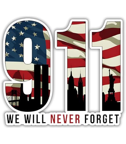 Amazon.com: 3x5 inch Oval 9-11 Never Forget Skyline Sticker - ny