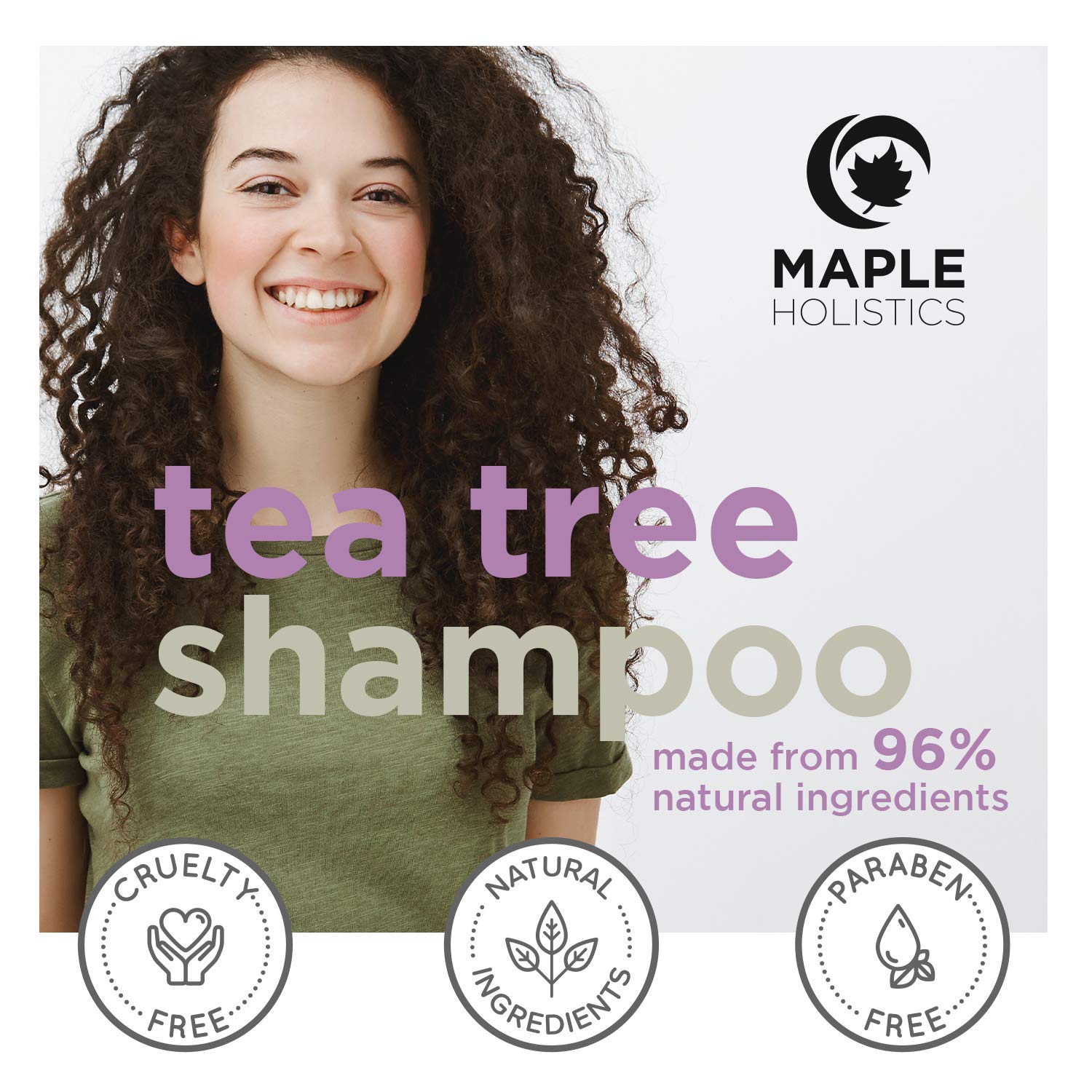 Pure Tea Tree Oil Shampoo - Natural Essential Oil Shampoo - Sulfate Free Hydrating Cleanser : Hair Shampoos : Beauty