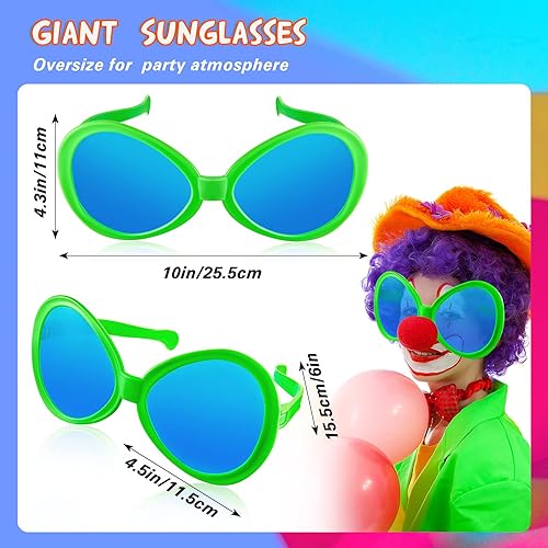 Green Big Novelty Glasses Pcs Jumbo Sunglasses Clown Funny Props