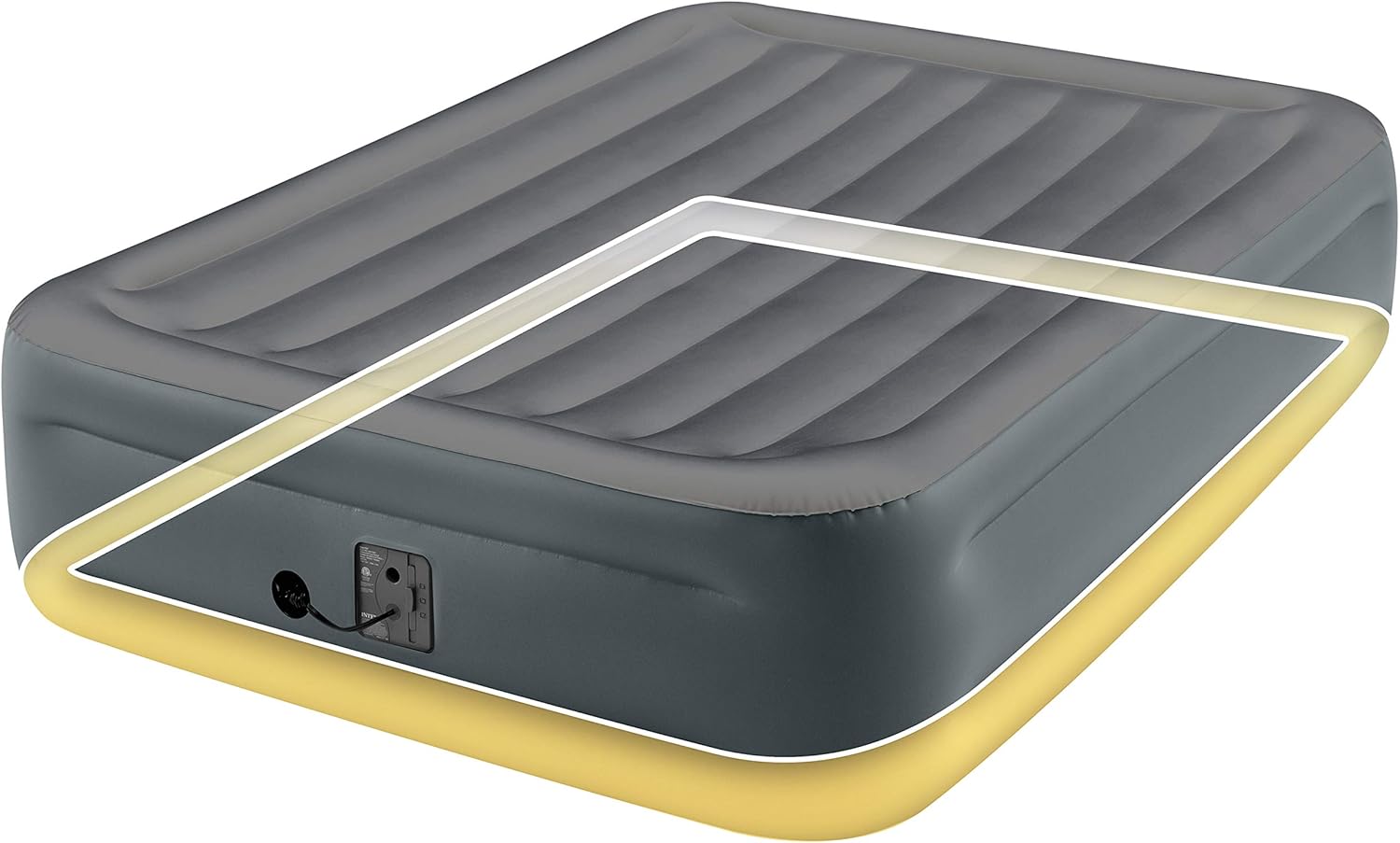 Intex Dura-Beam Series Essential Rest Airbed with Internal Electric Pump, Bed Height 18", Queen: Sports & Outdoors