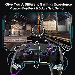 JUNHUAN Wireless Controller for PS4/PS3/PC -No Dead