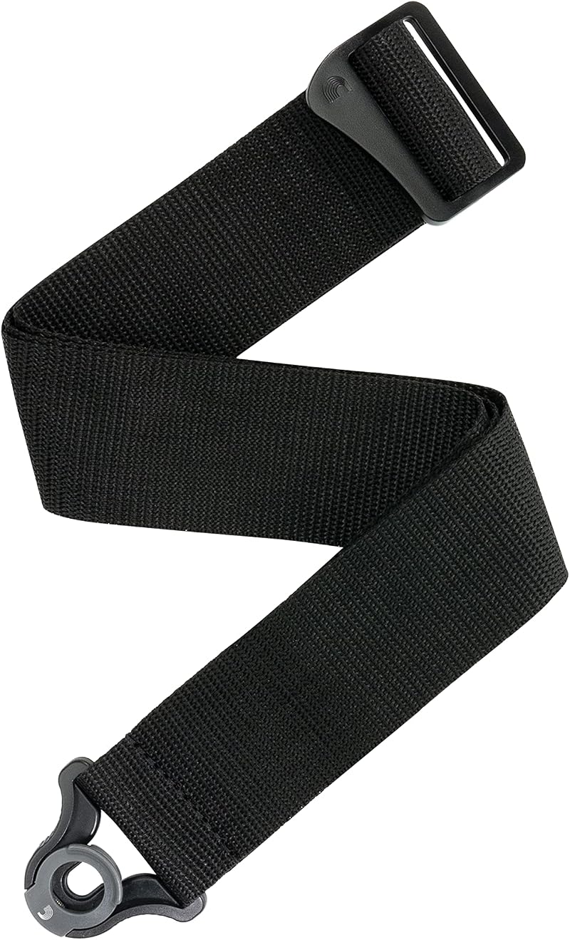 D'Addario Auto Lock Polypro Guitar Strap Black 2 Inch 35-55in