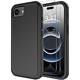 Diverbox for iPhone 16e Case & iPhone 17e Case [Compatible with MagSafe] [Shockproof] [Dropproof] [with Screen Protector ] Heavy Duty Protection Phone Cover (Black)