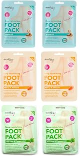 Derma V10 Foot Pack Mask 6 Pack Deep Moisturising Tea Tree Peppermint Honey