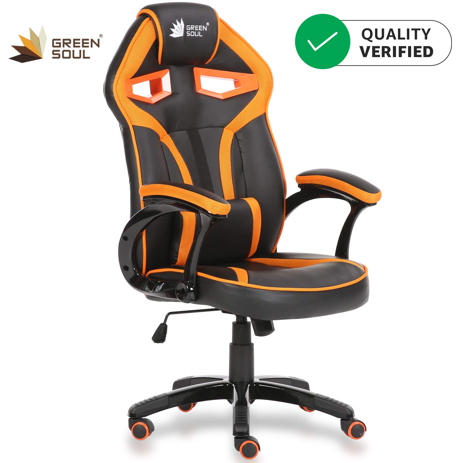 GreenSoul Alien Series MultiFunctional Chair (GS720) (Black & Orange