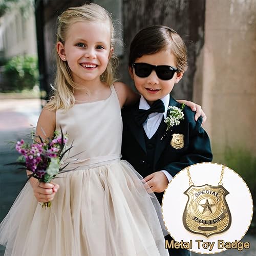 BESZONE Wedding Ring Bearer Security Proposal Gifts, Badge Ring Bearer  Sunglasses Toy Handcuffs with Keys for