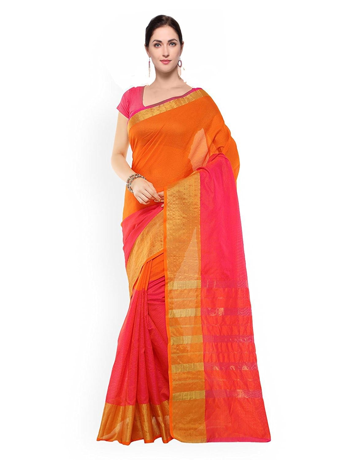 perfectblue cotton saree with blouse piece