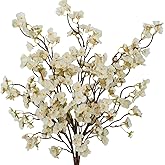 Artificial Cherry Blossom Flowers, 3 Pcs Faux Cherry Blossom Stems Faux Silk Peach Flower Branches 104CM/ 41" Fake Flowers Lo