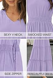 Zattcas Womens 2024 Long Summer Dress Casual Short