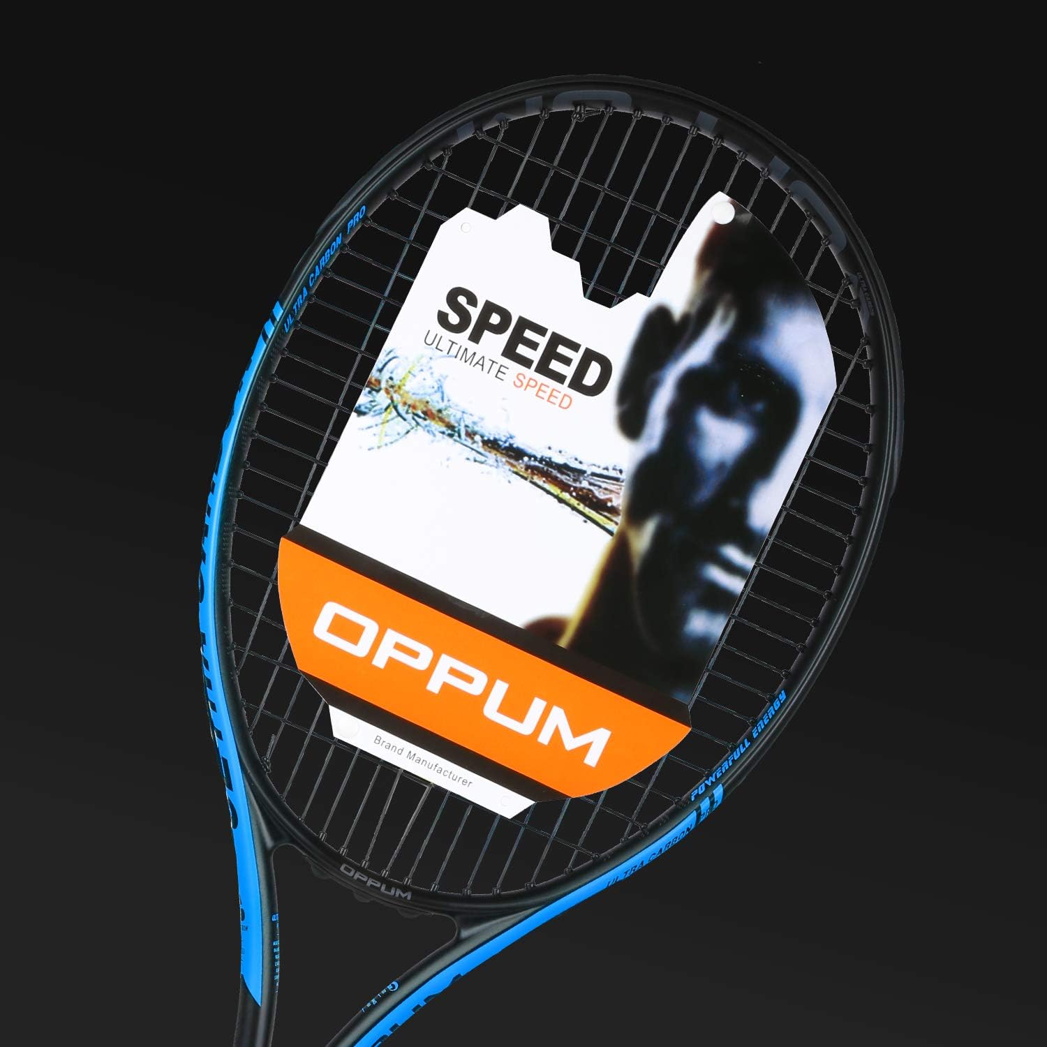 oppum New Graphene Ultra Carbon Pro Tennis Racket, 360 Super Light Speed Team Tennis Raccquet (Graphene Racket PRO-2000 (Black Blue), 4 3/8) : Sports & Outdoors