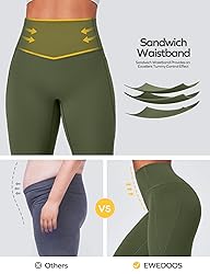 Ewedoos Compression Leggings with Pockets for Women