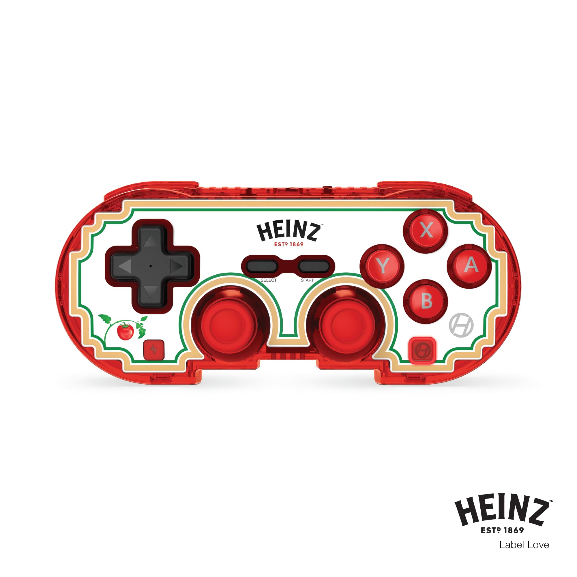 Hyperkin Limited Edition Official Heinz Pixel Art Bluetooth Controller - Officially Licensed - For Nintendo Switch®, PC, Mac®, Android®, iOS® (Label Love)