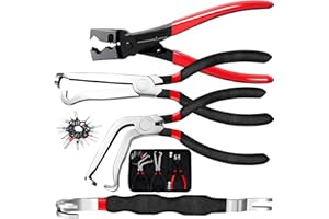 SBGGRL 4 Pcs Electrical Disconnect Pliers and Cars Terminal Pin Removal Tool Kit,37960/37980/13120/ Collar Hose Clamp Pliers Set for Automotive Electric Wire Plug Separatorl