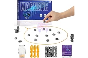 LHROZE Magnetic Chess Set with 40 Travel-Stones, 3 String & Portable Storage Bag, Strategy Board Game for Family Game Night, Indoor Outdoor Use for Kids Adults (Age 9+)
