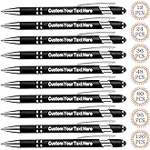 Archnano Personalized Pens with Stylus, Custom Pen, Pen Body Engraved with Text, Logo or Information, Suitable for Businesses, Parties and Events, Black Ink, Metal Material, Great Gift Ideas