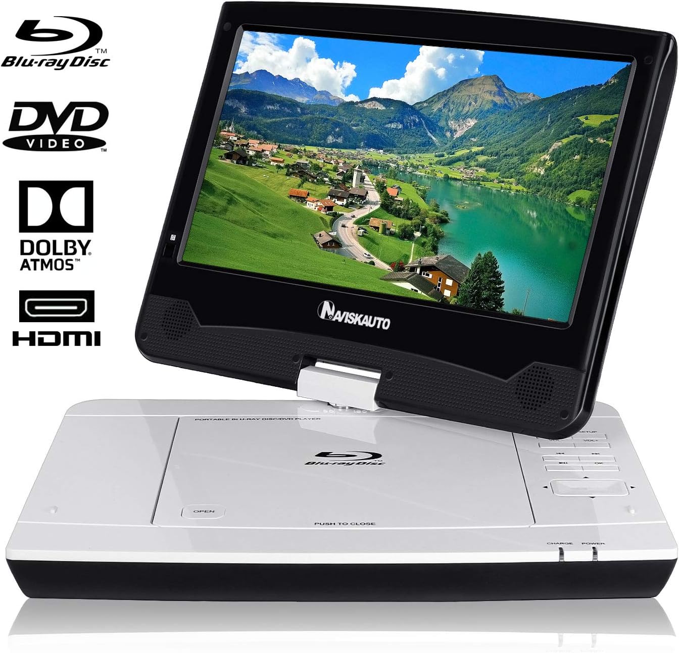 NAVISKAUTO Portable Bluray Player DVD Player 1024x600 Amazon.co.uk