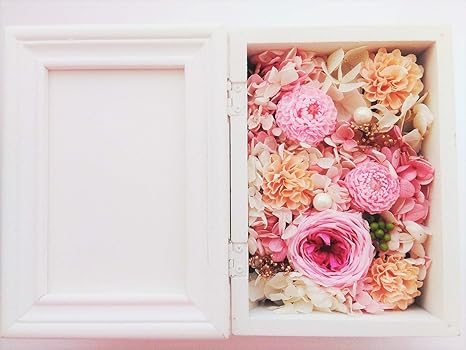 Amazon Co Jp プリザーブドフラワーlira フォトフレーム 写真立て ローズ ダリア 家電 カメラ