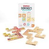 Chuckle &amp; Roar Animal Matching Domino Set, Board Games, Dominoes for Kids | Board Games for Adults &amp; Kids, 28 Piece Wooden Set, Metal Storage Tin, Ages 4+, Dominos Set, Classic Family Games