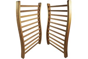 HOME SAUNA EXPERIENCE HSE Canadian Red Cedar Ergonomic S-Shape Sauna Backrest (Pack of 2)