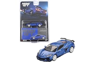 Diecast Model Car Compatible for Mini GT 1:64 2023 Chevy Corvette Z06 Elkhart Lake Blue Metallic w/Blister Pack MGT00892