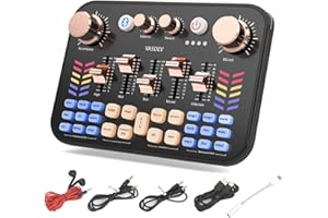 BNIFI VASDEV Podcast Soundboard Equipment Bundle With Bluetooth Voice Changer DJ Controller for Live Streaming Singing and Gaming