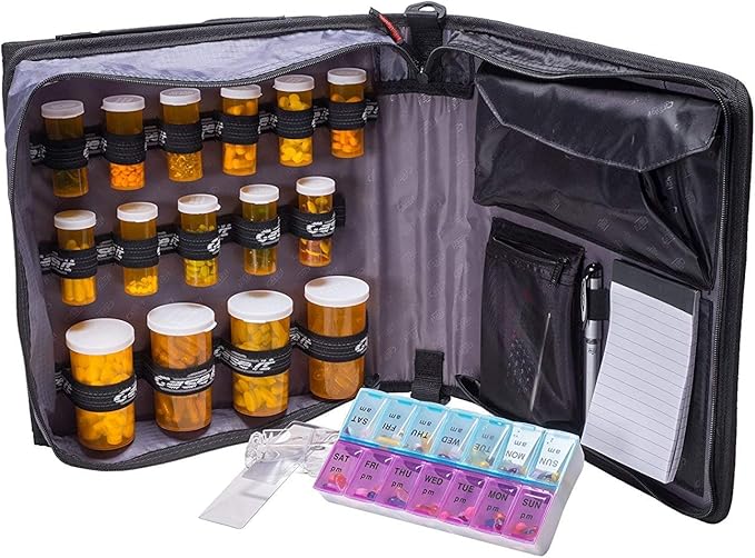 Med Manager Deluxe by Case It (Blue), Insulated Medication