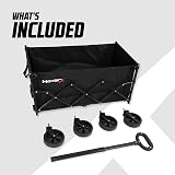 MoverX 150L Festival Trolley on Wheels Folding Wagon Black view 9