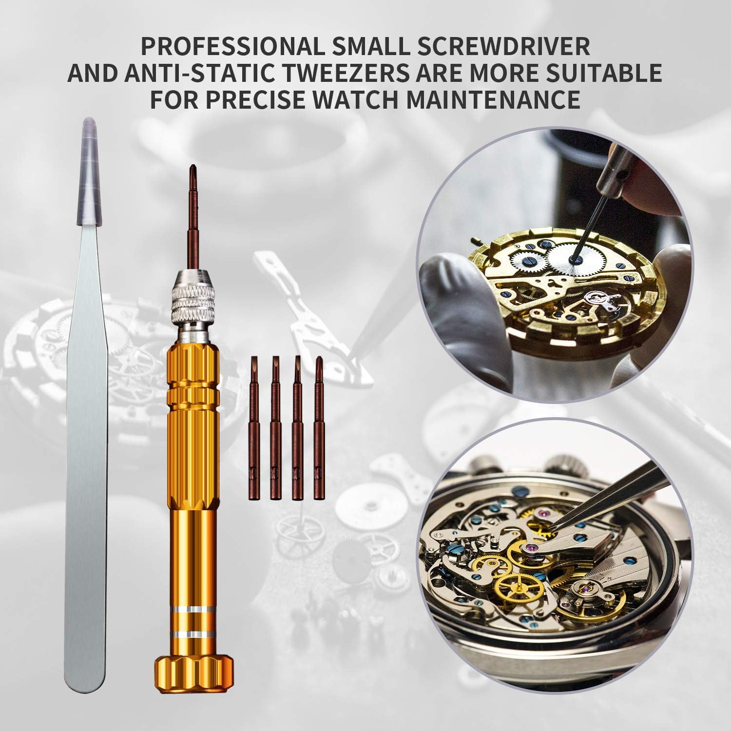 Watch Repair Tools Kit, ET 149pcs Watches Battery Replacement Watch band Link Remover Spring Bar Tool Kit with Carrying Case and Instruction Manual - Brown: Home Improvement
