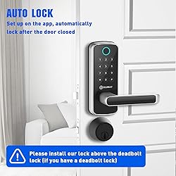 OLUMAT Smart Door Lock with WiFi Gateway, Keyless
