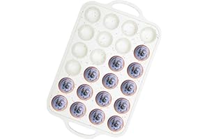 AOTASO 1 Pc Silicone Muffin Pans For Baking Mini Nonstick Cupcake Pan 24 Cups Silicone Cupcake Molds With Metal Reinforced Frame Bpa Free (Cream)