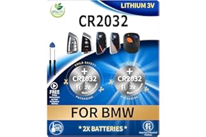 IYUKETROR Key Fob Replacement Batteries for BMW CR2032 (1-9 Series X1 X2 X3 X4 X5 X6 X7 XM iX i3 i4 i7 i8 M3 M5 M8) Key Remote (Check Fitment Guide)(Pack of 2)