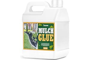 Teexpert 100oz Mulch Glue for Landscaping - Long-Lasting Pine Straw,Bark,Rubber Mulch,Rock,and Pea Gravel Glue Binder Stabilizer for Outdoor Gardens