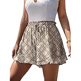 Feiersi Women Flowy Shorts Ruffle Shorts Skirts Boho Summer Running Tennis Casual Mini Skirts Butterfly Chiffon Skorts