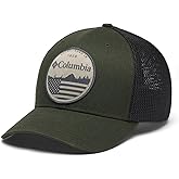 Columbia Unisex Mesh Ball Cap, Greenscape/Black/Flag, Small/Medium