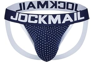 JOCKMAIL Mens Jockstrap for Men Underwear Mesh Breathable Athletic Supporter Thong G-String For Gym, Training, Running