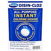 DISIN-CLO2 Multi-Purpose Instant Chlorine Dioxide Tablets &ndash; Fast-Acting Cleaning &amp; Deodorizing Tablets for Home, Kitchen &amp; Travel &ndash; Freshness Booster for Surfaces, Water Containers &amp; Everyday Use