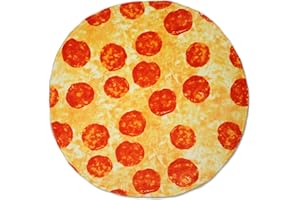 Excervent Sausage Pizza Blanket for Adults and Kids, 290 GSM Double Sided Funny Realistic Food Blanket, Novelty Super Soft Flannel Throw Blankets, 60 inch