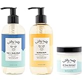 TUBBY TODD Essentials Baby Bath Gift Set – 8.5oz Hair+Body Wash, 8.5oz Bubble Bath & 3.5oz All Over Ointment