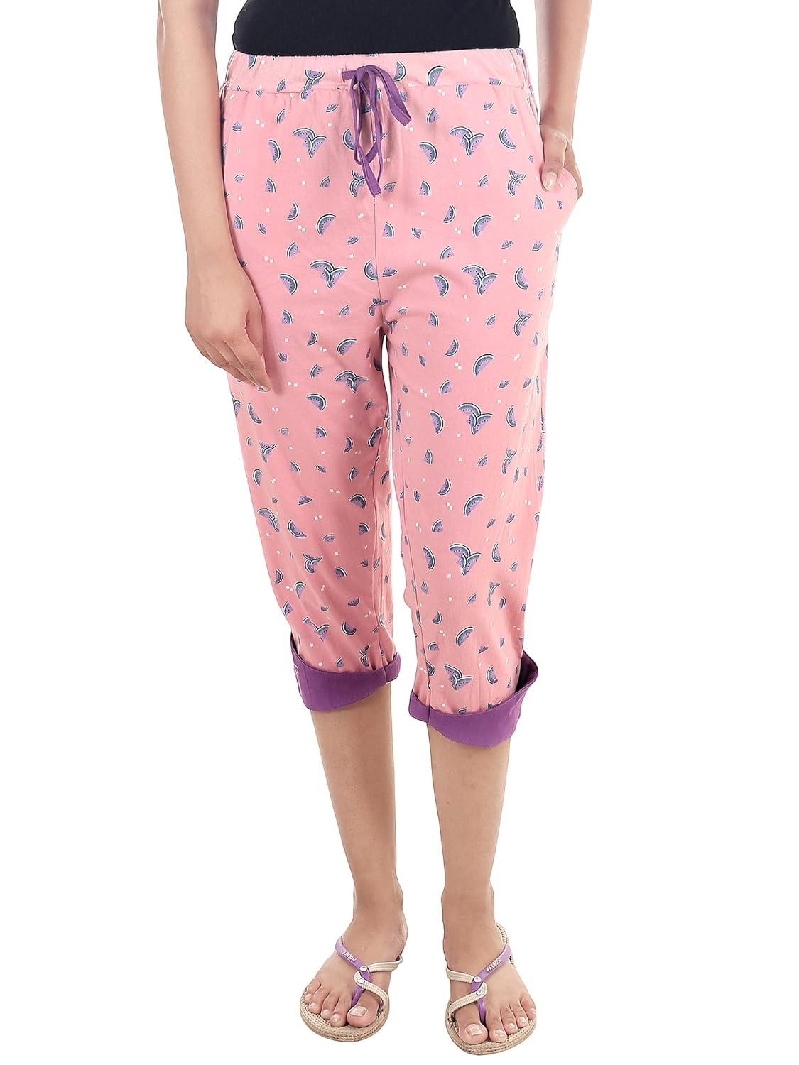 9teenagain women's hosiery night pyjama (lavender)