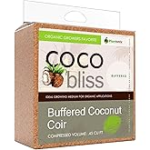 Buffered Coco Bliss (10lbs) - 100% Buffered Organic Coco Coir for Plants & Gardening - Cocopeat for Garden Soil, Seed Starter Soil, & Mulch - Organic Coconut Coir Brick - Coconut Fiber Potting Mix