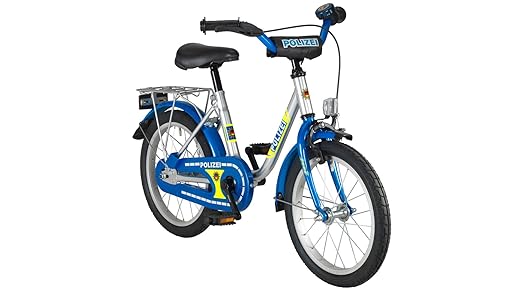CYCLES4KIDS Kinderfahrrad Jungen Polizei, Jungen 12,5/14/16/18 Zoll, 1 Gang, Rücktrittbremse 40,64 cm (16 Zoll)