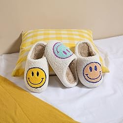 KEYUSHOP Happy Face Slippers for Kids Smile Face