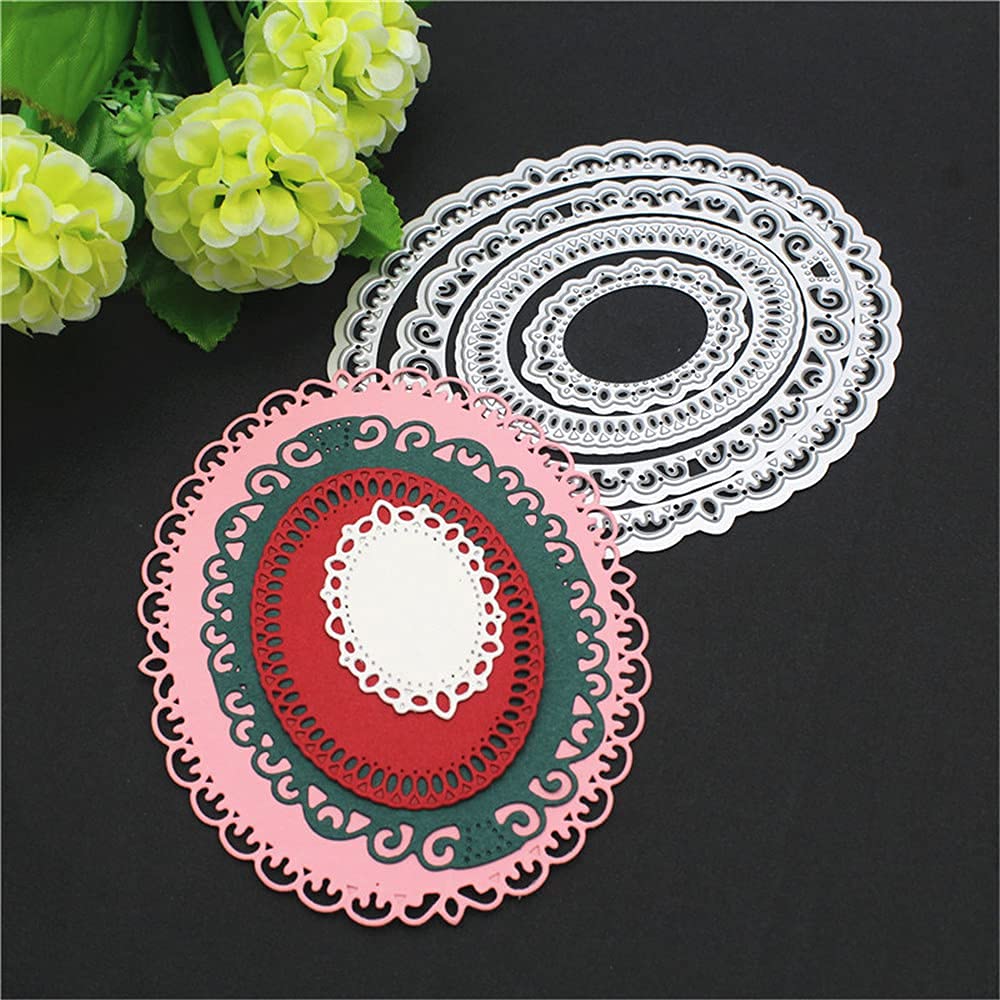 4 Sets Metal Cutting Dies - Frame Dies, Stencils & Moulds for DIY Crafts & Scrapbooking
