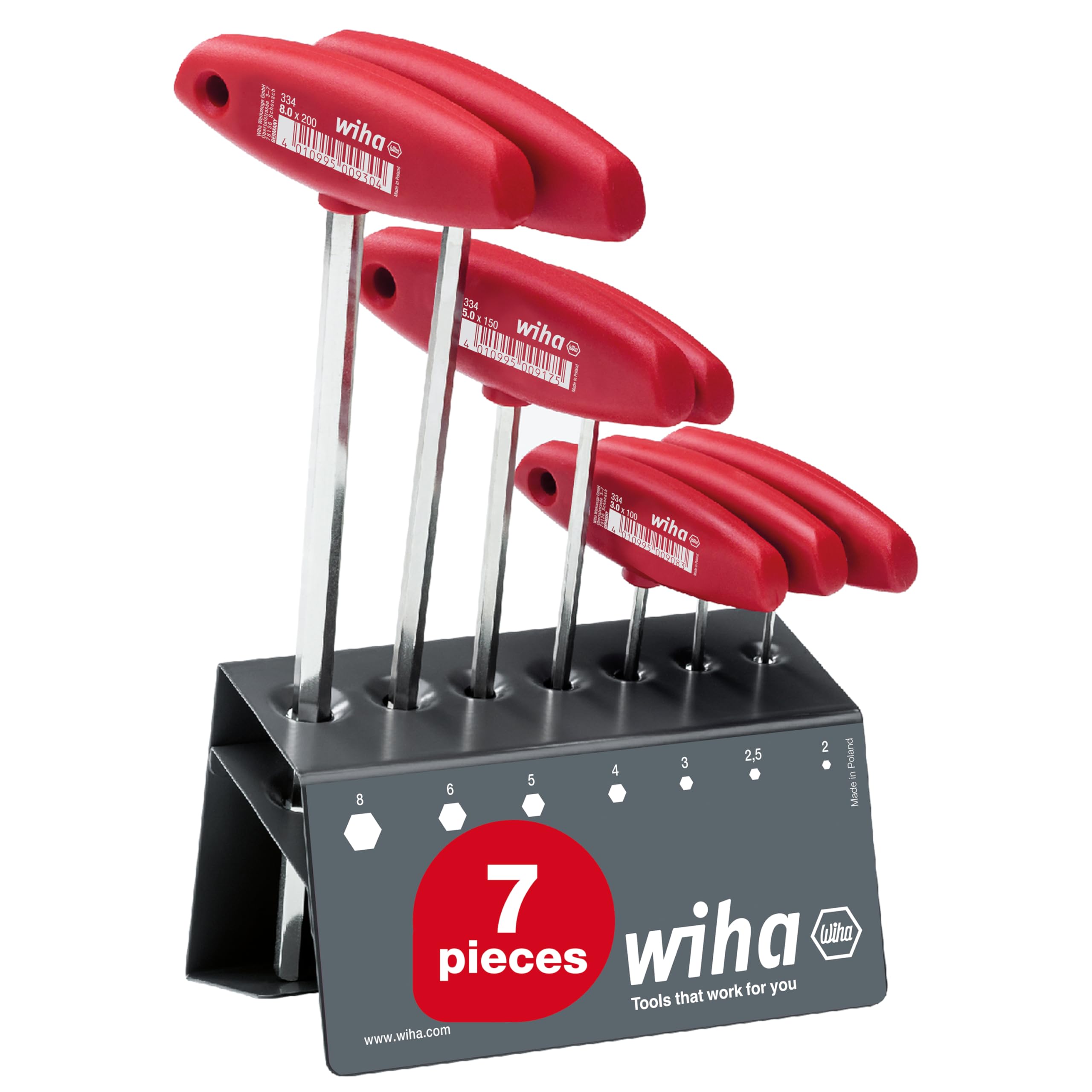 Wiha 334VB Hex Screwdriver Set with T-Spanner